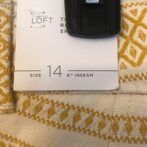 Ann Taylor Loft Yellow and Cream Shorts - Picture 3 of 3